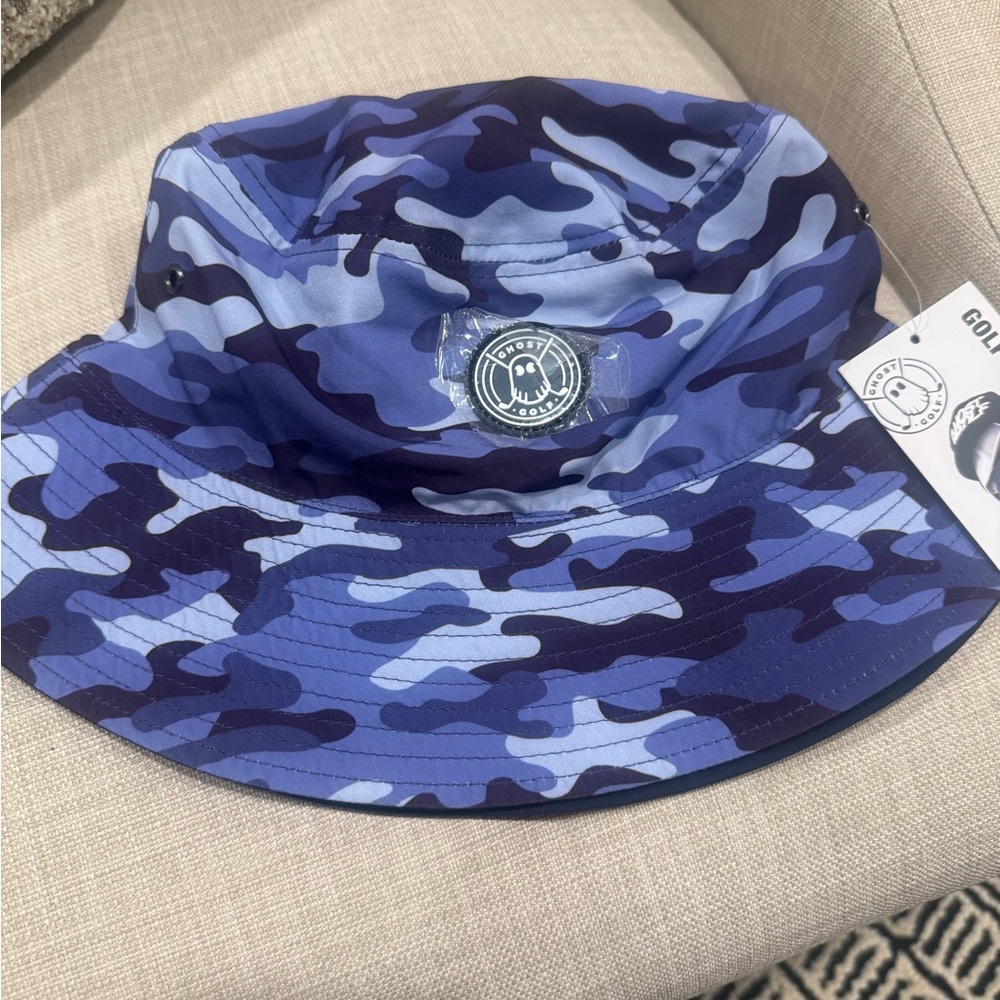 GHOST GOLF Purple Camouflage /Navy reversible Bucket Hat